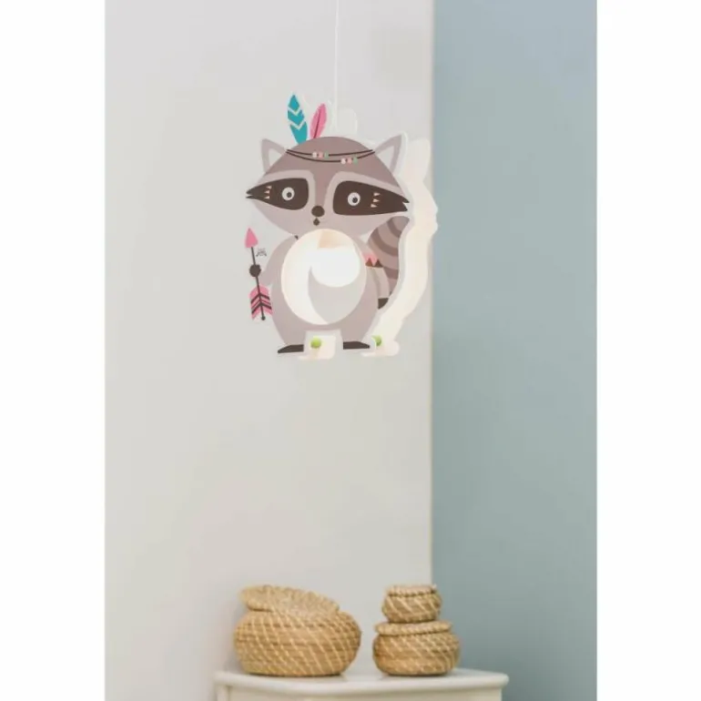 Suspension Elobra WASCHBÄR OSKAR Gris, 1 lumière