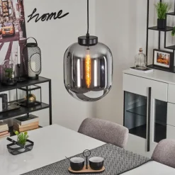 Suspension Elvange Noir, 1 lumière