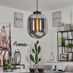 Suspension Elvange Noir, 1 lumière