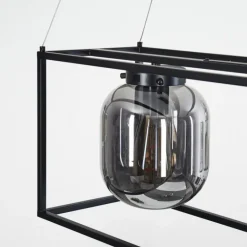 Suspension Elvange Noir, 3 lumières