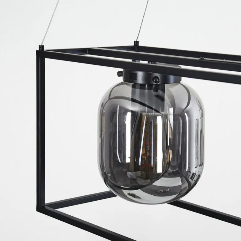 Suspension Elvange Noir, 3 lumières