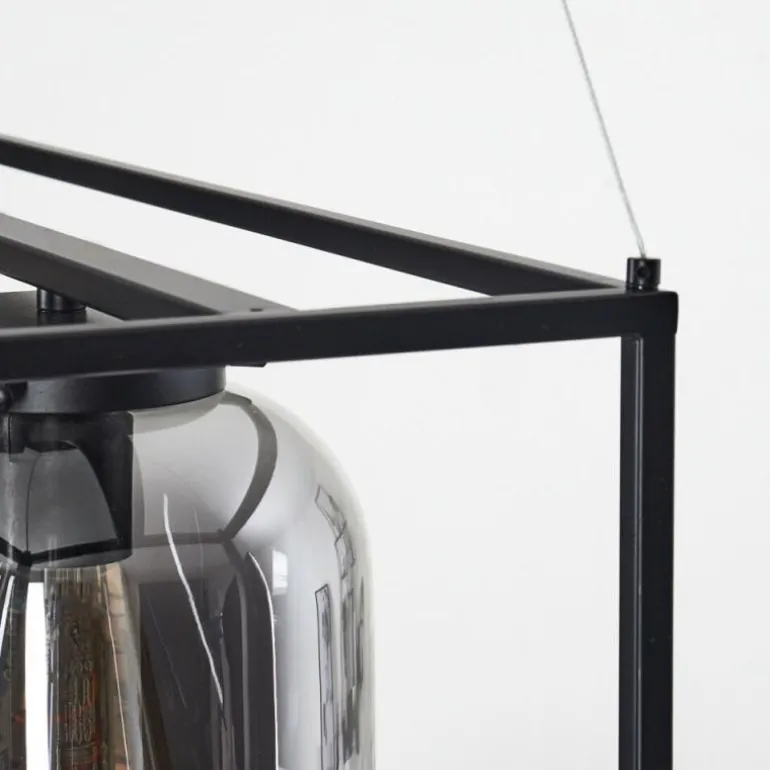 Suspension Elvange Noir, 3 lumières