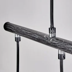 Suspension Ermatingen Brun foncé, Nickel mat, 4 lumières