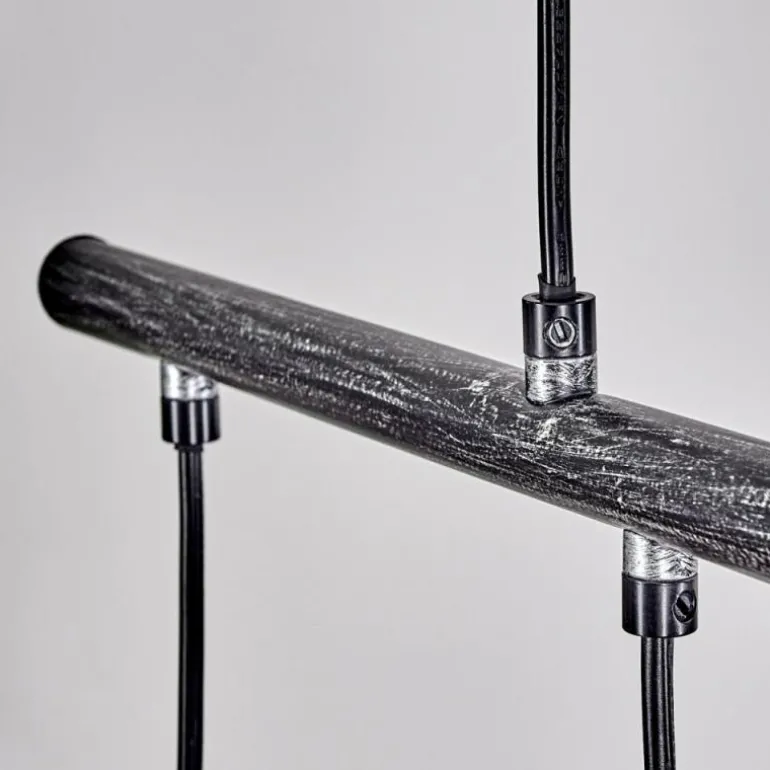 Suspension Ermatingen Brun foncé, Nickel mat, 4 lumières