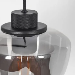 Suspension Erruretuhu Noir, 3 lumières