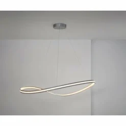 Suspension Escale Infinity LED Nickel mat, 1 lumière