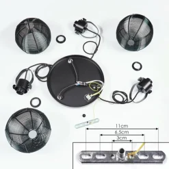 Suspension Espada Noir, 3 lumières