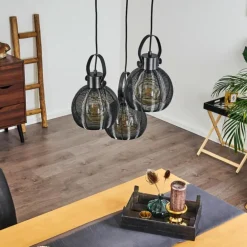 Suspension Espada Noir, 3 lumières