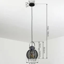 Suspension Espada Noir, 1 lumière