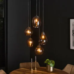 Suspension Espriella Anthracite, 5 lumières