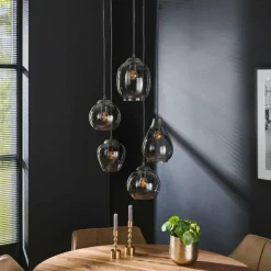 Suspension Espriella Anthracite, 5 lumières