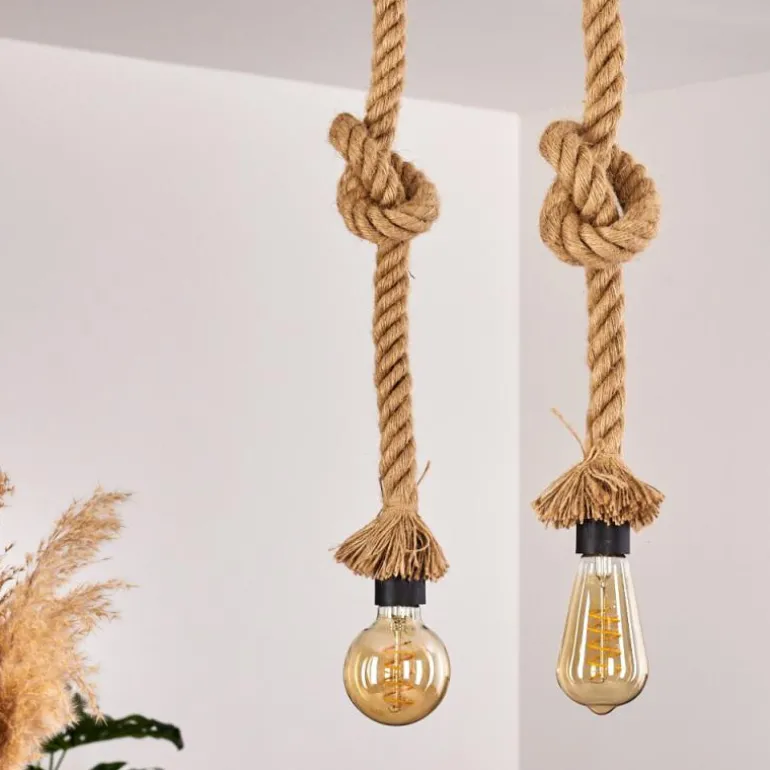 Suspension Etowah Noir, 2 lumières