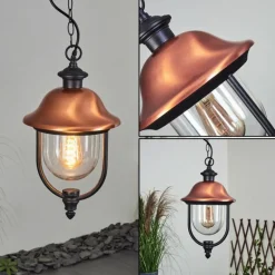 Suspension extérieur Gascon Noir, 1 lumière