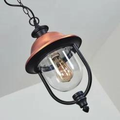 Suspension extérieur Gascon Noir, 1 lumière