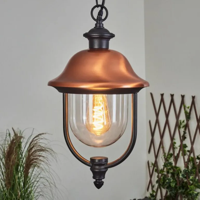 Suspension extérieur Gascon Noir, 1 lumière