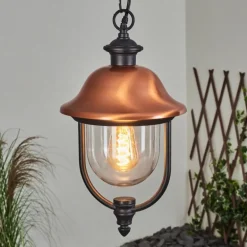 Suspension extérieur Gascon Noir, 1 lumière