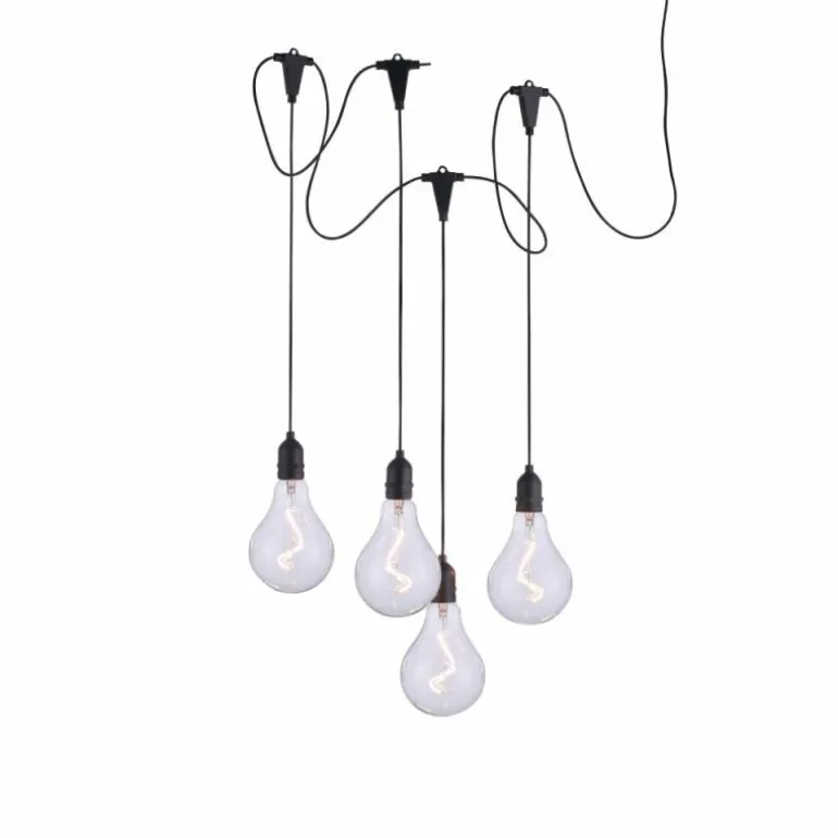 Suspension extérieur Leuchten-Direkt ENNI LED Noir, 4 lumières