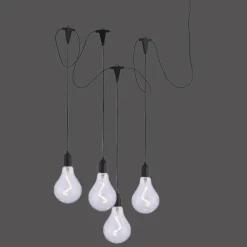 Suspension extérieur Leuchten-Direkt ENNI LED Noir, 4 lumières