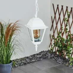 Suspension extérieur Naofe Blanc, 1 lumière