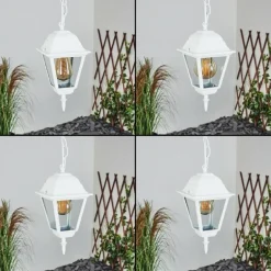 Suspension extérieur Naofe Blanc, 1 lumière