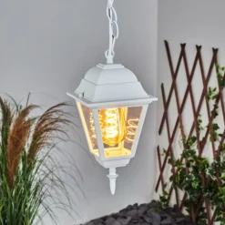 Suspension extérieur Naofe Blanc, 1 lumière