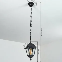 Suspension extérieur Naofe Noir, 1 lumière