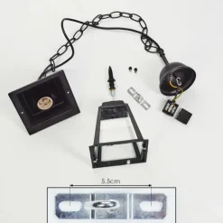 Suspension extérieur Naofe Noir, 1 lumière