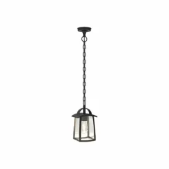 Suspension extérieure Lutec Kelsey Noir, 1 lumière