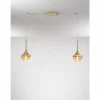Suspension Fabas Luce Apollo Laiton, 2 lumières