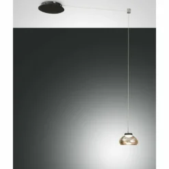 Suspension Fabas Luce Arabella LED Noir, 1 lumière
