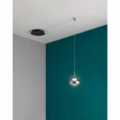 Suspension Fabas Luce Arabella LED Noir, 1 lumière