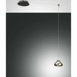 Suspension Fabas Luce Arabella LED Noir, 1 lumière