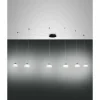 Suspension Fabas Luce Arabella LED Noir, 6 lumières