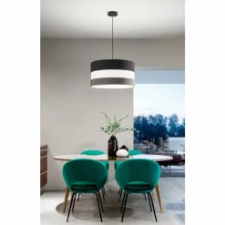 Suspension Fabas Luce Arona Noir, 3 lumières