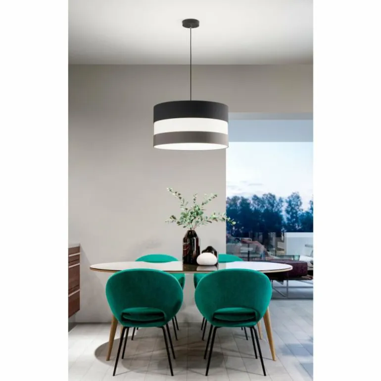 Suspension Fabas Luce Arona Noir, 3 lumières