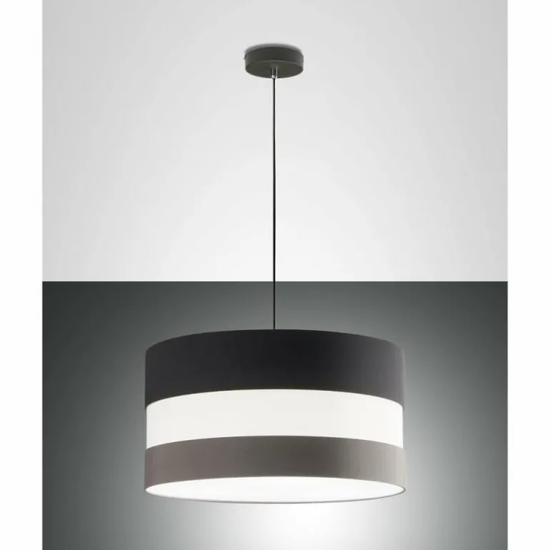 Suspension Fabas Luce Arona Noir, 3 lumières