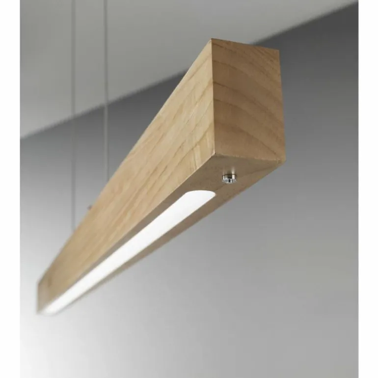 Suspension Fabas Luce Badia LED Bois clair, 1 lumière