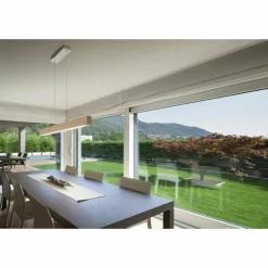 Suspension Fabas Luce Badia LED Bois clair, 1 lumière