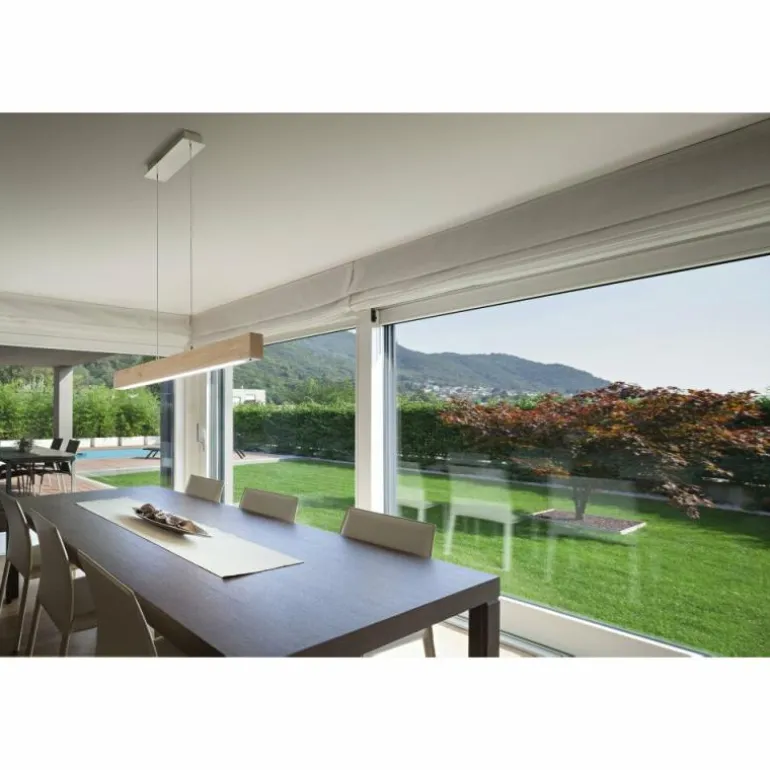 Suspension Fabas Luce Badia LED Bois clair, 1 lumière