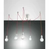 Suspension Fabas Luce Blog Rouge, Blanc, 5 lumières