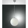 Suspension Fabas Luce BONG Nickel mat, 1 lumière