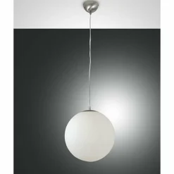 Suspension Fabas Luce BONG Nickel mat, 1 lumière