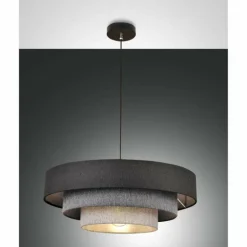 Suspension Fabas Luce Brava Noir, 1 lumière