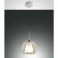 Suspension Fabas Luce Bretagna Blanc, 1 lumière
