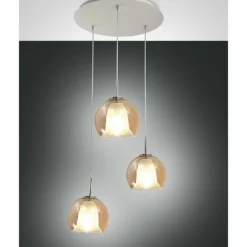 Suspension Fabas Luce Bretagna Blanc, 3 lumières