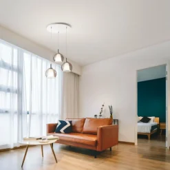 Suspension Fabas Luce Bretagna Blanc, 3 lumières