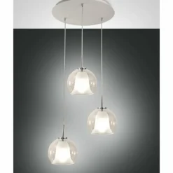 Suspension Fabas Luce Bretagna Blanc, 3 lumières