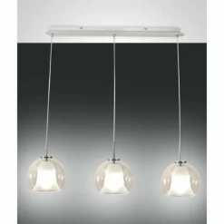 Suspension Fabas Luce Bretagna Blanc, 3 lumières