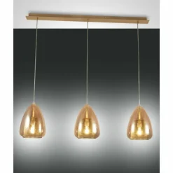 Suspension Fabas Luce Britton Laiton, 3 lumières