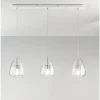 Suspension Fabas Luce Britton Blanc, 3 lumières